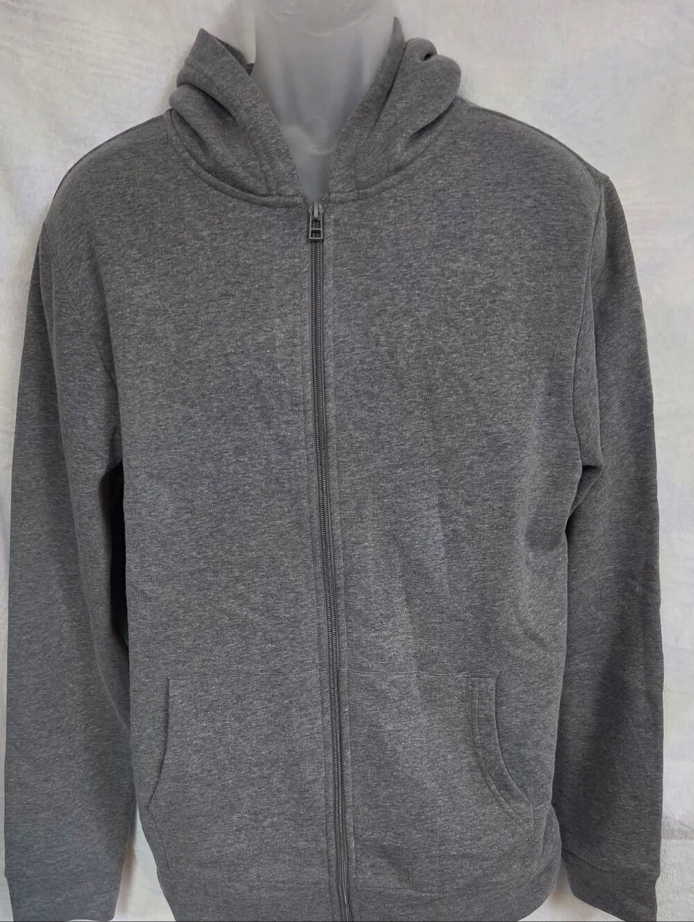 Goodfellow & Co Gray Full-Zip Hooded Windbreaker